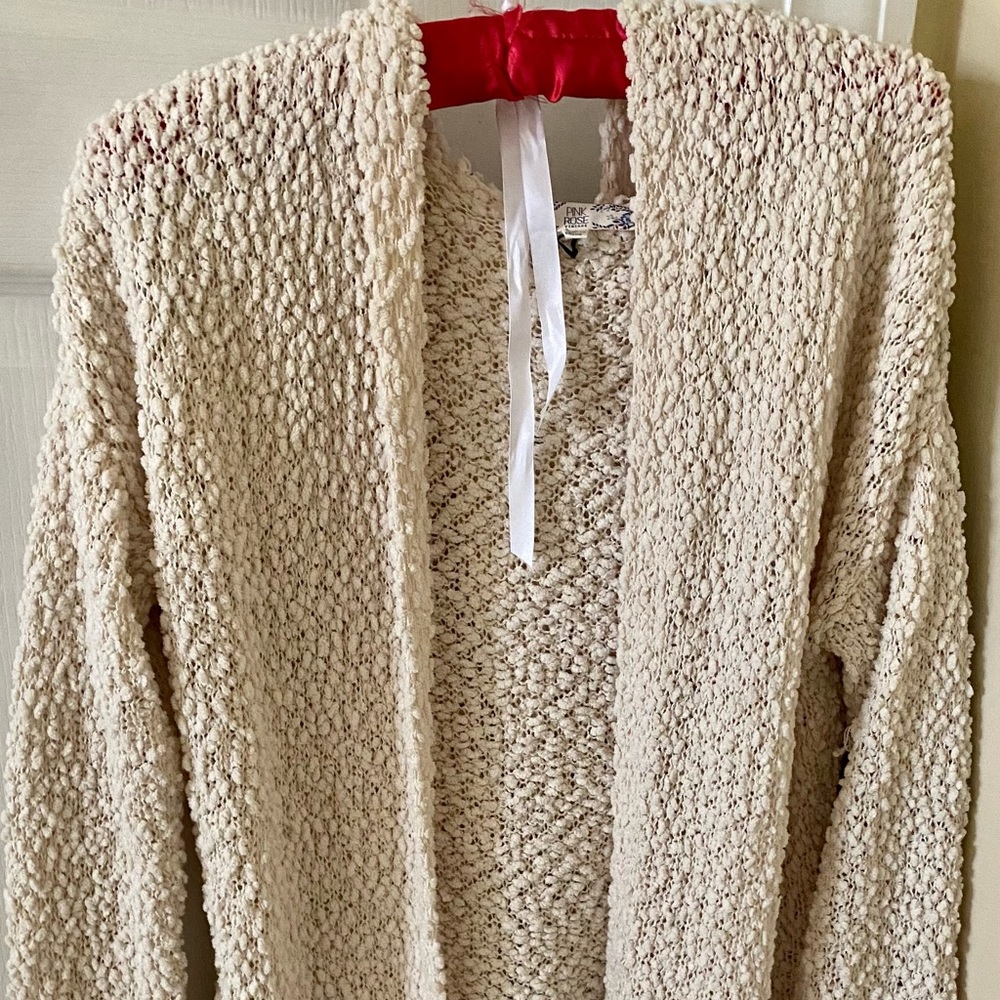 Excellent condition, sz S, Pink Rose brand cozy cardigan with hood